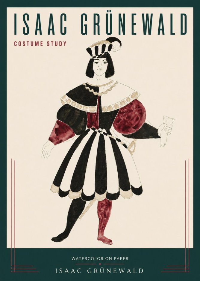 Isaac Grünewald Costume Study VIII No3 - Affiche