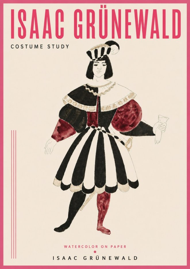 Isaac Grünewald Costume Study VIII No4 - Affiche