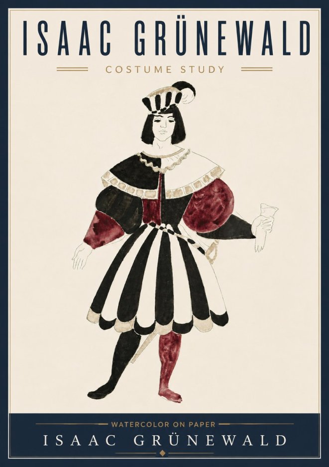 Isaac Grünewald Costume Study VIII No5 - Affiche