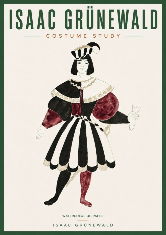 Isaac Grünewald Costume Study VIII No6 - Affiche