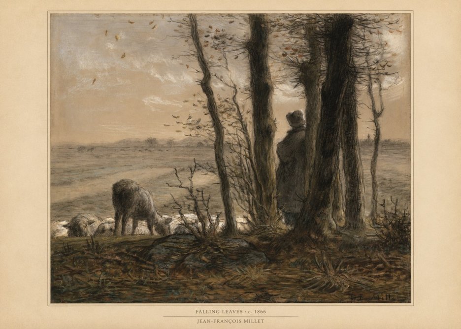 Jean-François Millet Falling Leaves No6 - Affiche