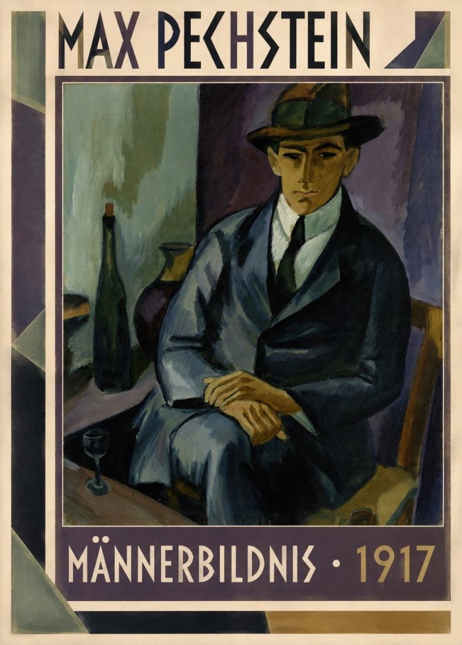 Max Pechstein Männerbildnis • 1917 No1 - Affiche