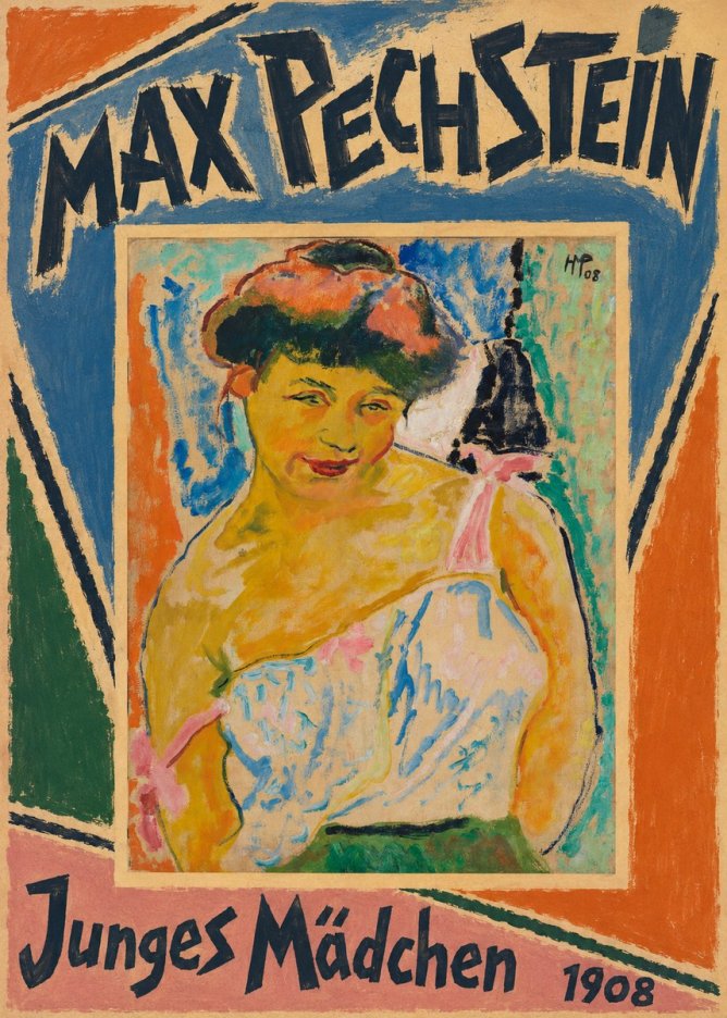 Max Pechstein Junges Mädchen No5 - Affiche