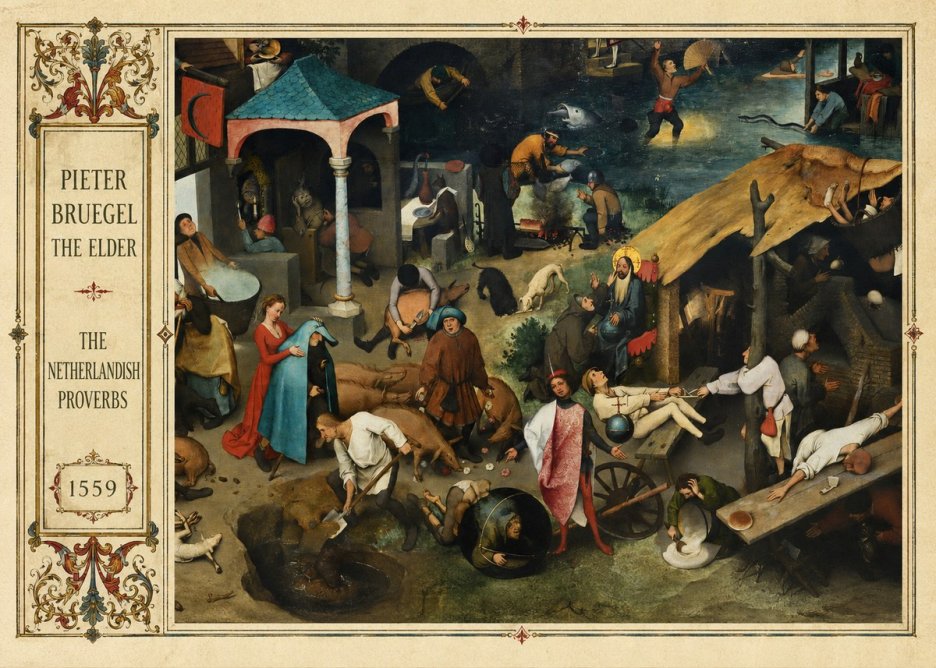 Pieter Bruegel The Netherlandish Proverbs III No2 - Affiche