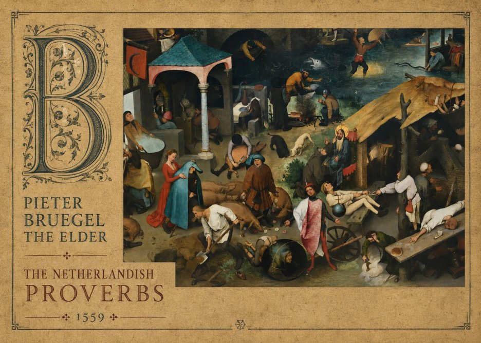 Pieter Bruegel The Netherlandish Proverbs III No5 - Affiche