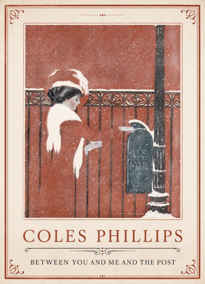 Coles Phillips Between You and Me and the Post No1 - Affiche