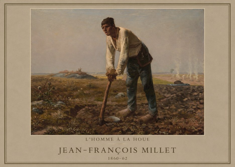 Jean-François Millet L'homme À La Houe No1 - Affiche