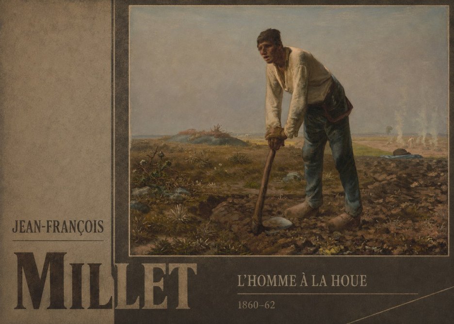 Jean-François Millet L'homme À La Houe No3 - Affiche