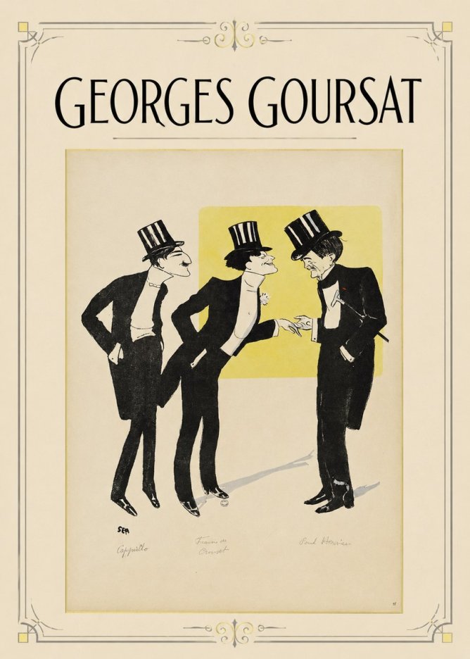 Georges Goursat Capiello, Fraxin De Crouset, Poul Hervieu No1 - Affiche
