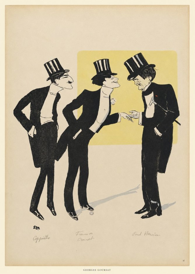Georges Goursat Capiello, Fraxin De Crouset, Poul Hervieu No6 - Affiche