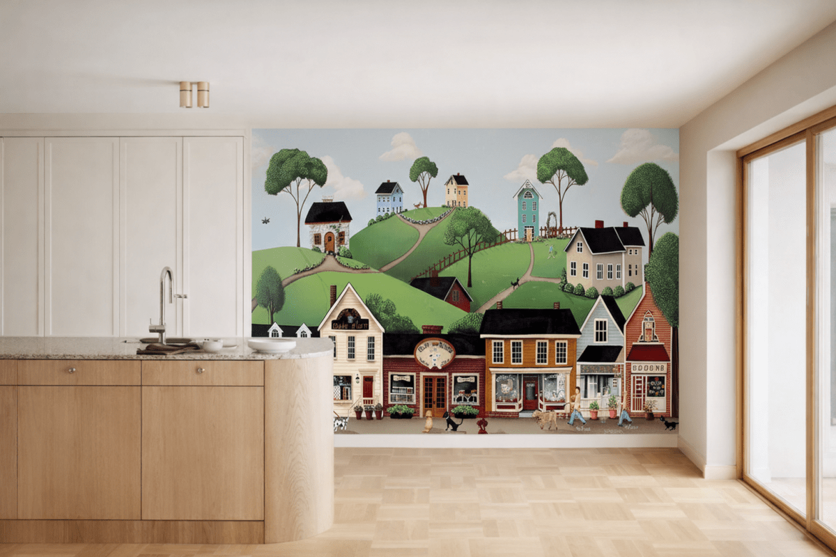 Whimsical Village Scene