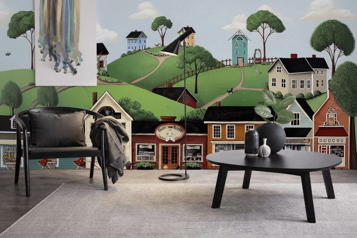 Whimsical Village Scene