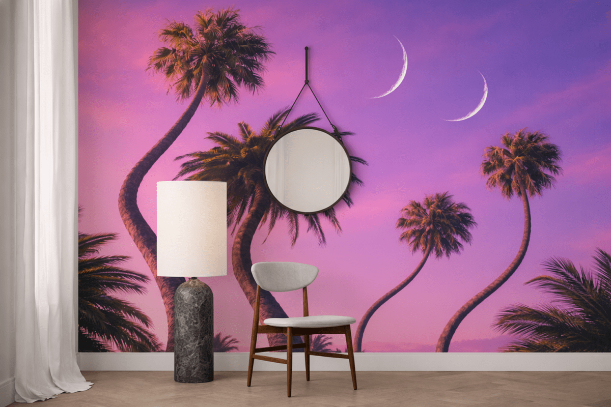 Curved Palms Mural