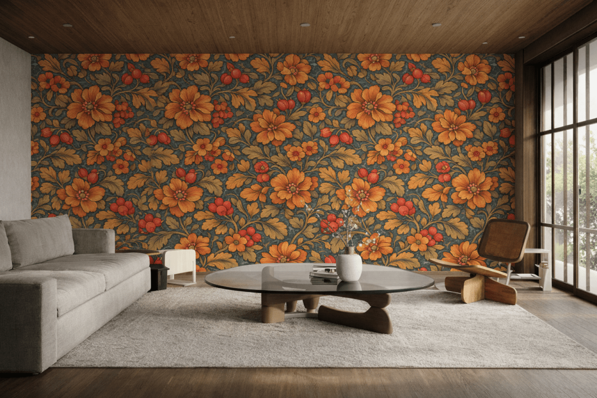 Rustic Blossom Tapestry