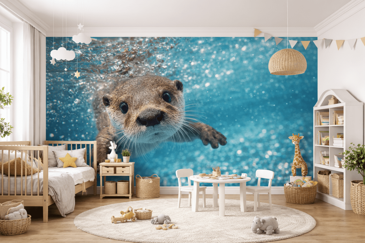 Otter Underwater Gaze