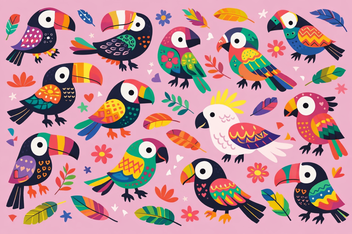 Tropical Feather Parade