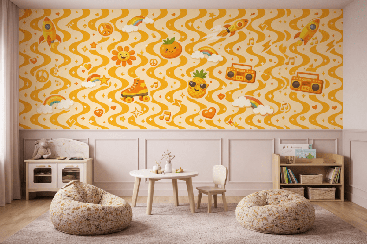 Whimsical Retro Mural