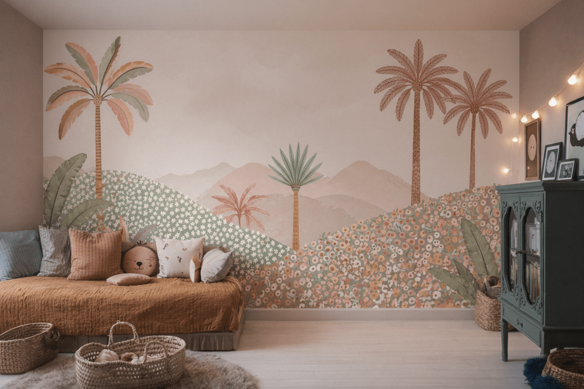 Sunlit Palm Oasis