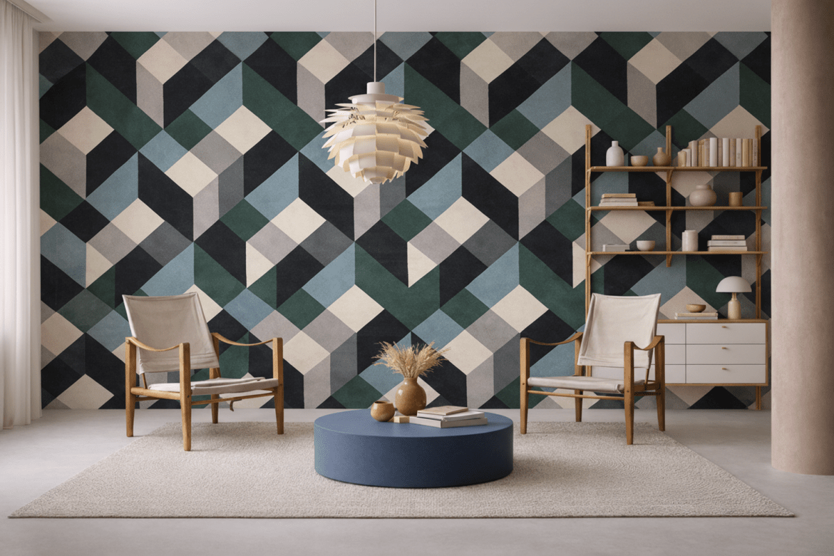 Frosted Geometric Veil