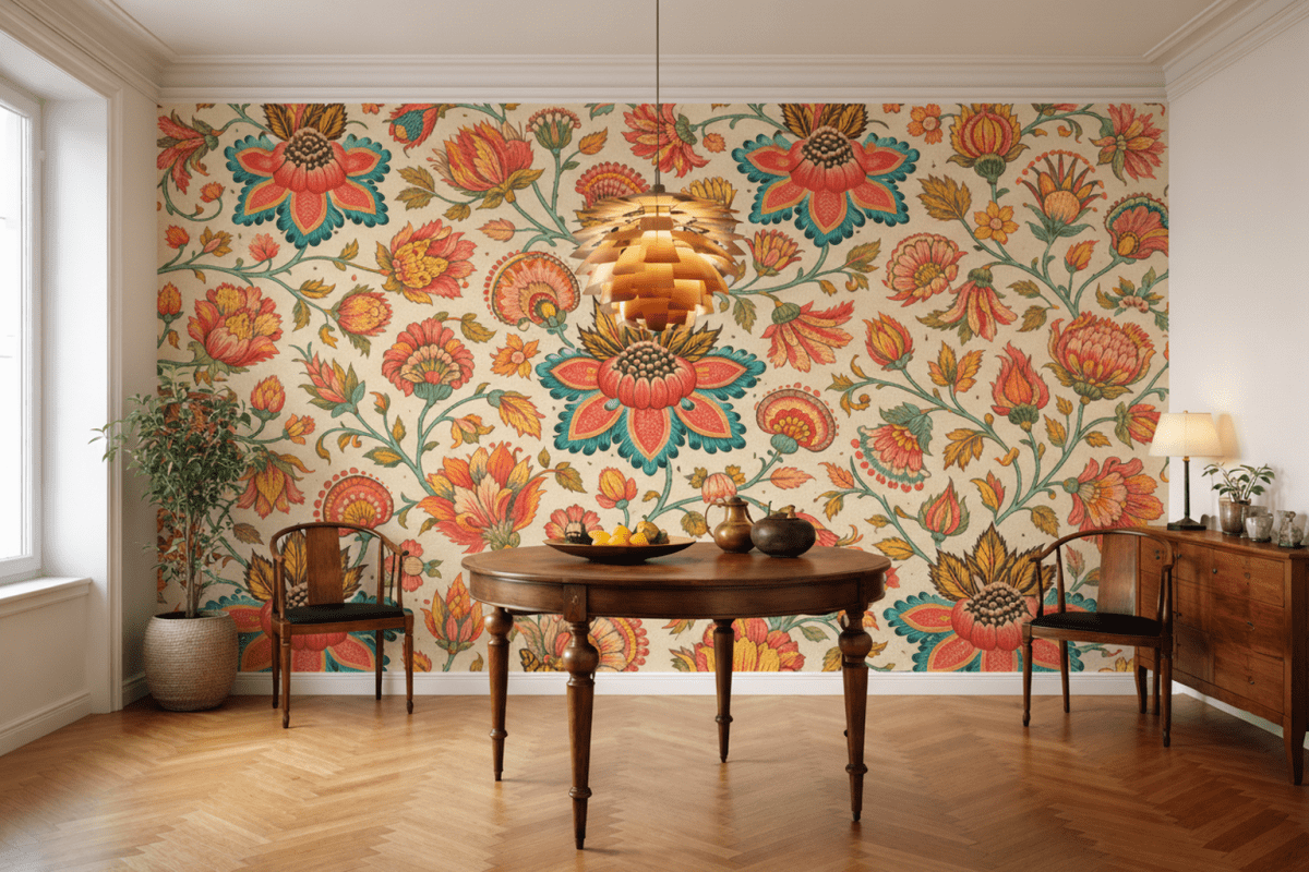 Radiant Blossom Tapestry