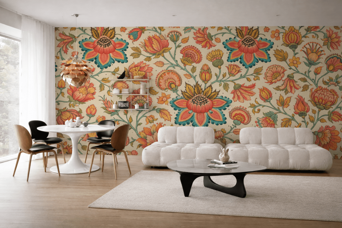 Radiant Blossom Tapestry