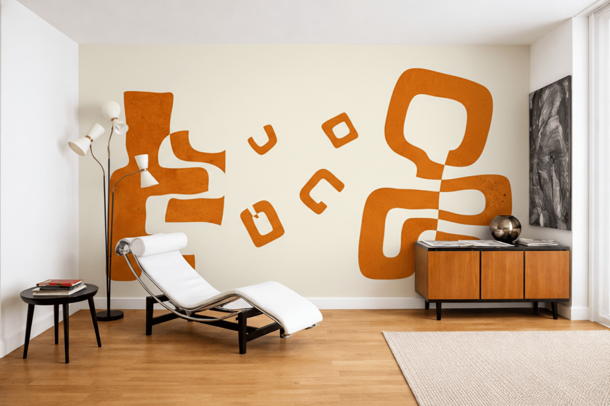 Ochre Geometric Whimsy