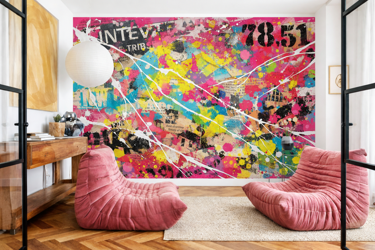 Vibrant Graffiti Cascade