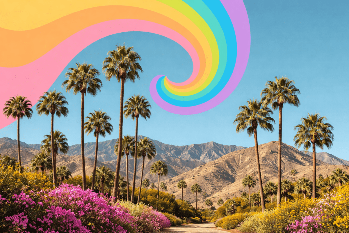 Surreal Palm Oasis
