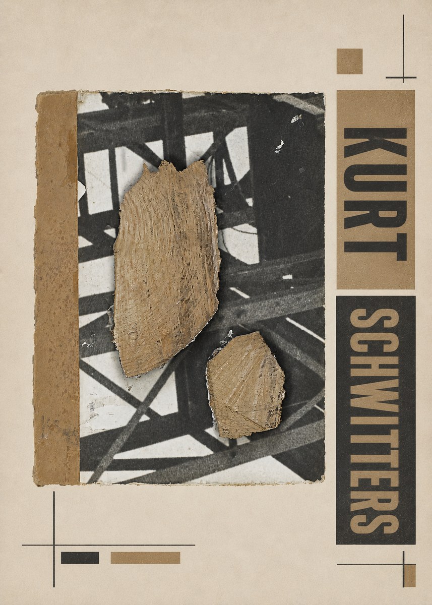 Kurt Schwitters Merz Collage with Found Objects No6 - Affiche