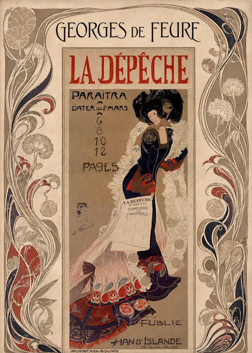 Georges de Feure La Dépêche I No1 - Affiche