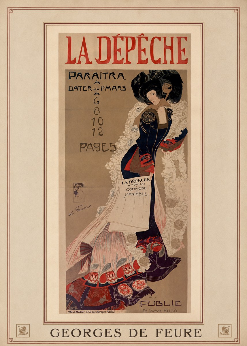 Georges de Feure La Dépêche I No4 - Affiche