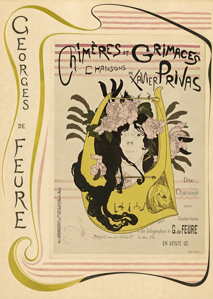 Georges de Feure Chimères Et Grimaces No3 - Affiche