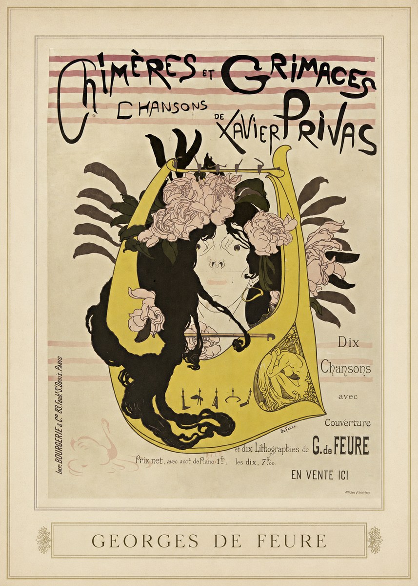 Georges de Feure Chimères Et Grimaces No4 - Affiche