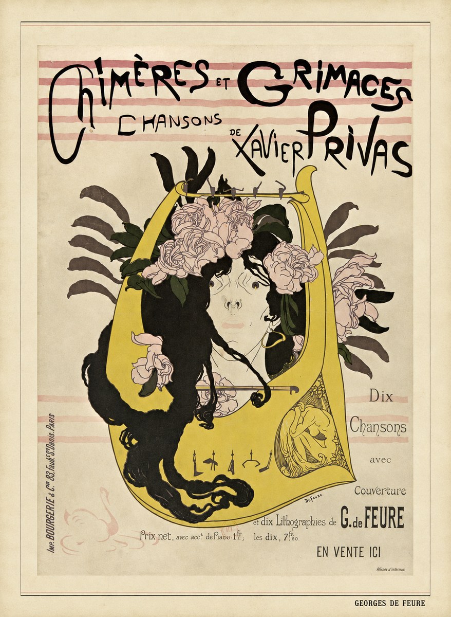 Georges de Feure Chimères Et Grimaces No5 - Affiche