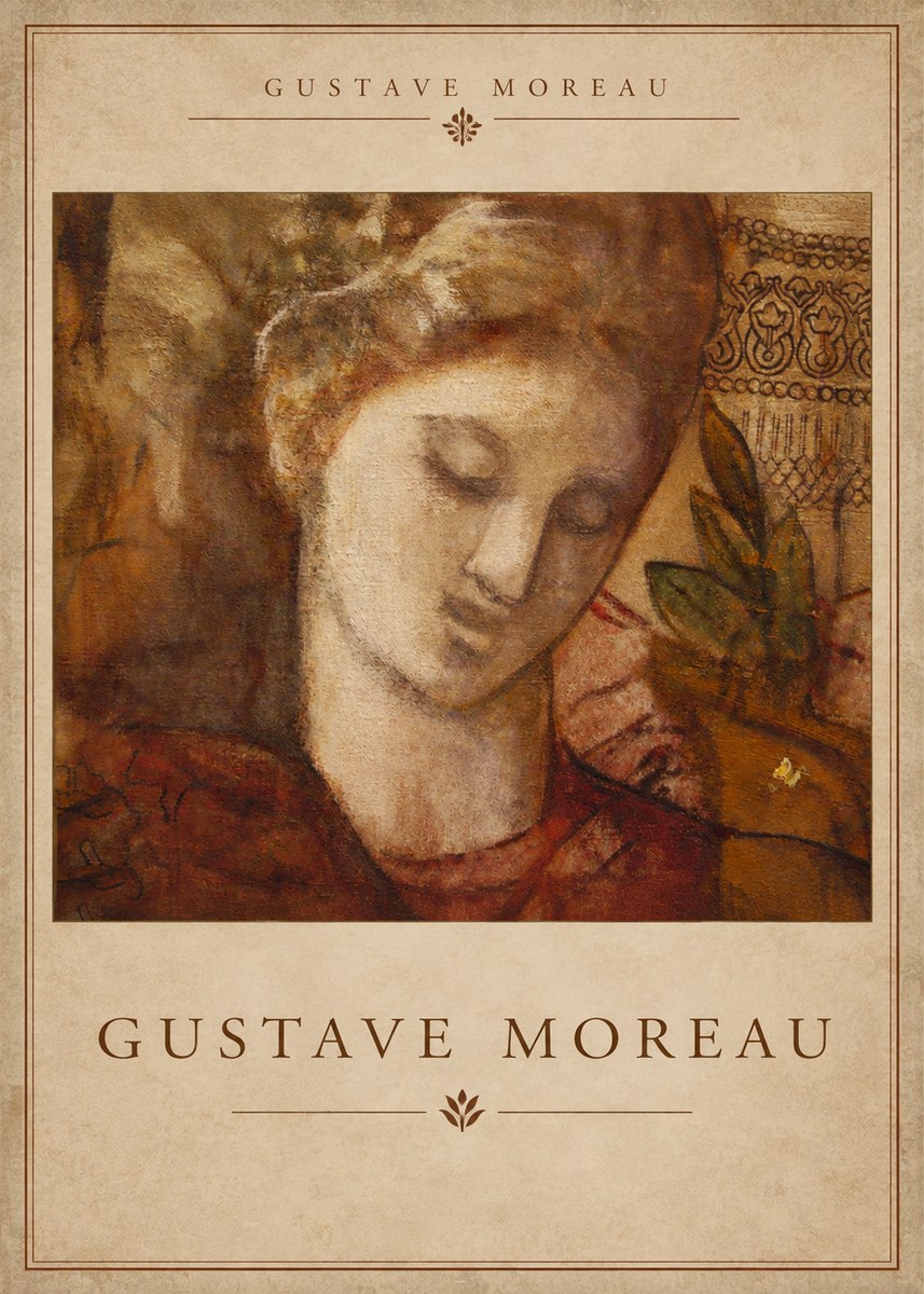 Gustave Moreau Female Head Study No4 - Affiche