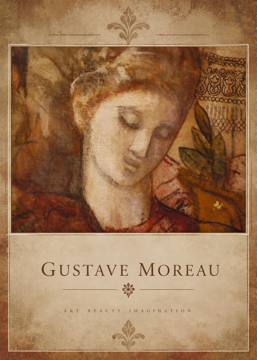 Gustave Moreau Female Head Study No6 - Affiche