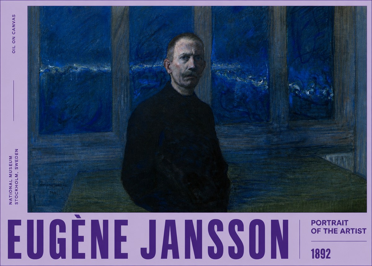 Eugène Jansson Portrait of the Artist I No4 - Affiche