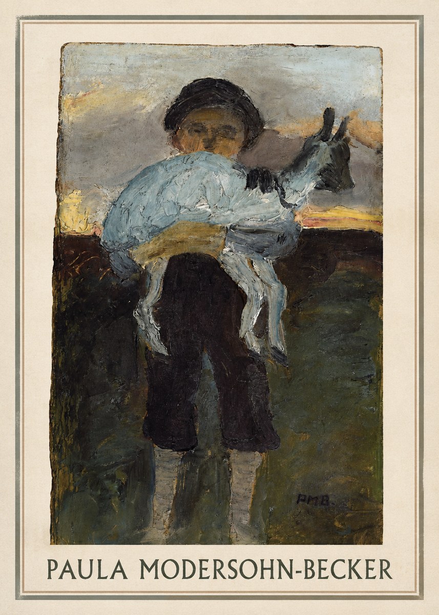 Paula Modersohn-Becker Boy with Goat No1 - Affiche