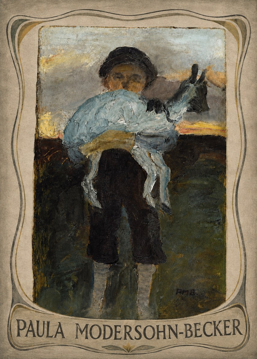 Paula Modersohn-Becker Boy with Goat No3 - Affiche