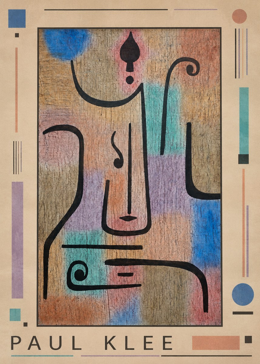 Paul Klee Mask of the Heart No1 - Affiche