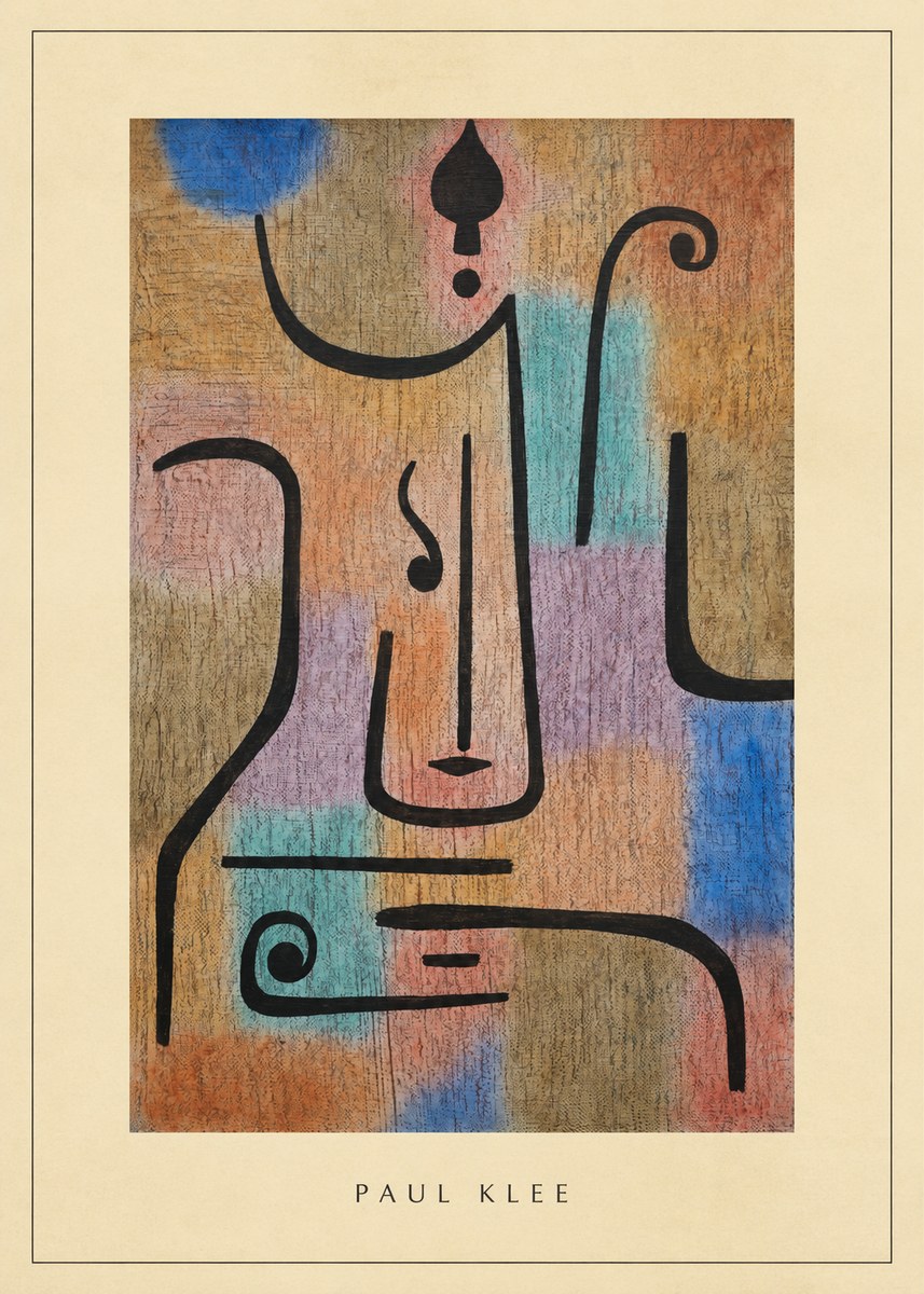 Paul Klee Mask of the Heart No3 - Affiche