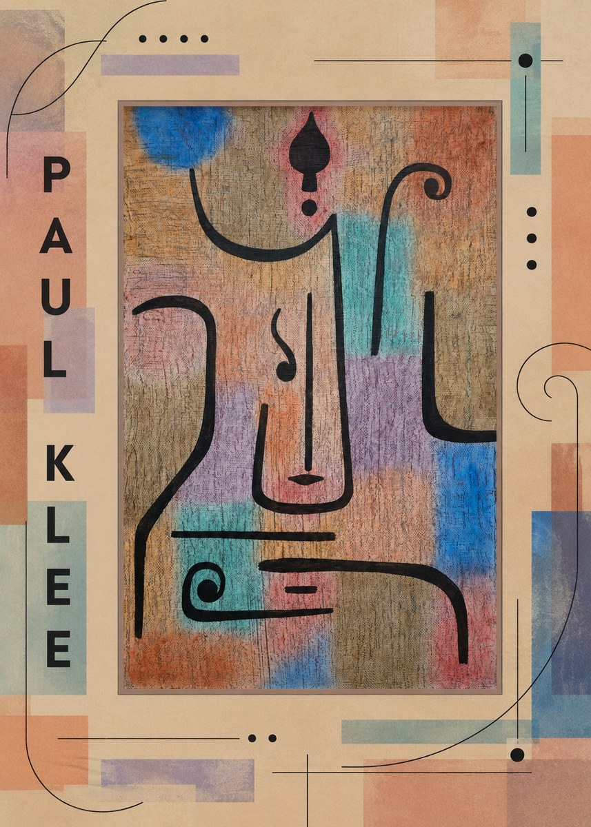 Paul Klee Mask of the Heart No4 - Affiche