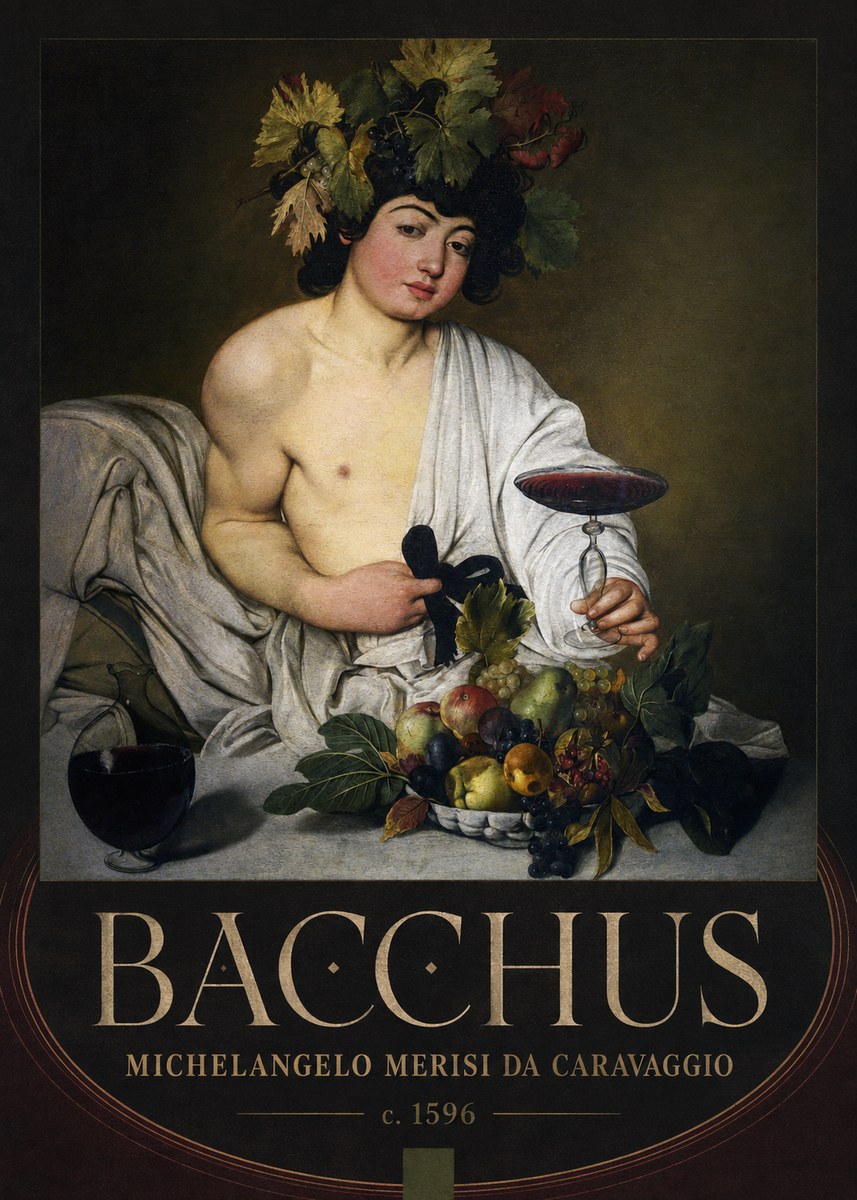 Michelangelo Merisi da Caravaggio Bacchus I No4 - Affiche