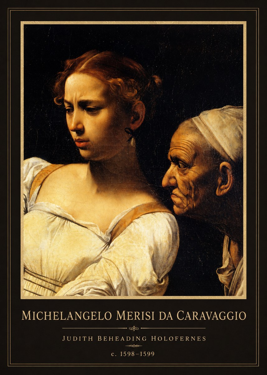 Michelangelo Merisi da Caravaggio Judith Beheading Holofernes I No1 - Affiche