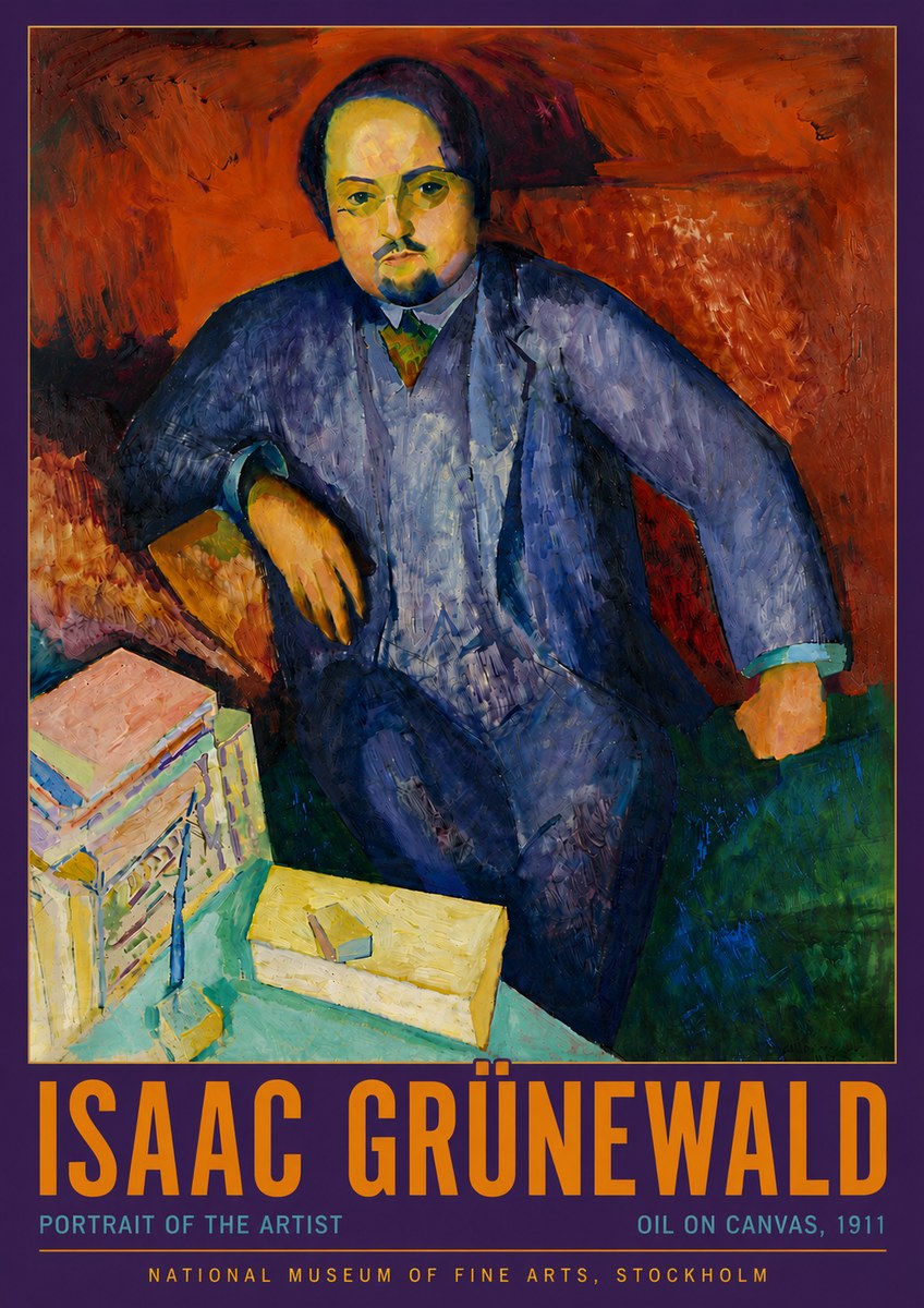 Isaac Grünewald Portrait of the Artist No4 - Affiche