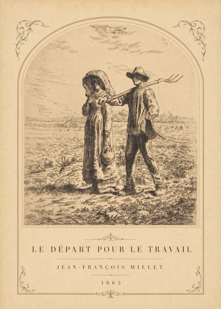 Jean-François Millet Le Départ Pour Le Travail I No3 - Affiche