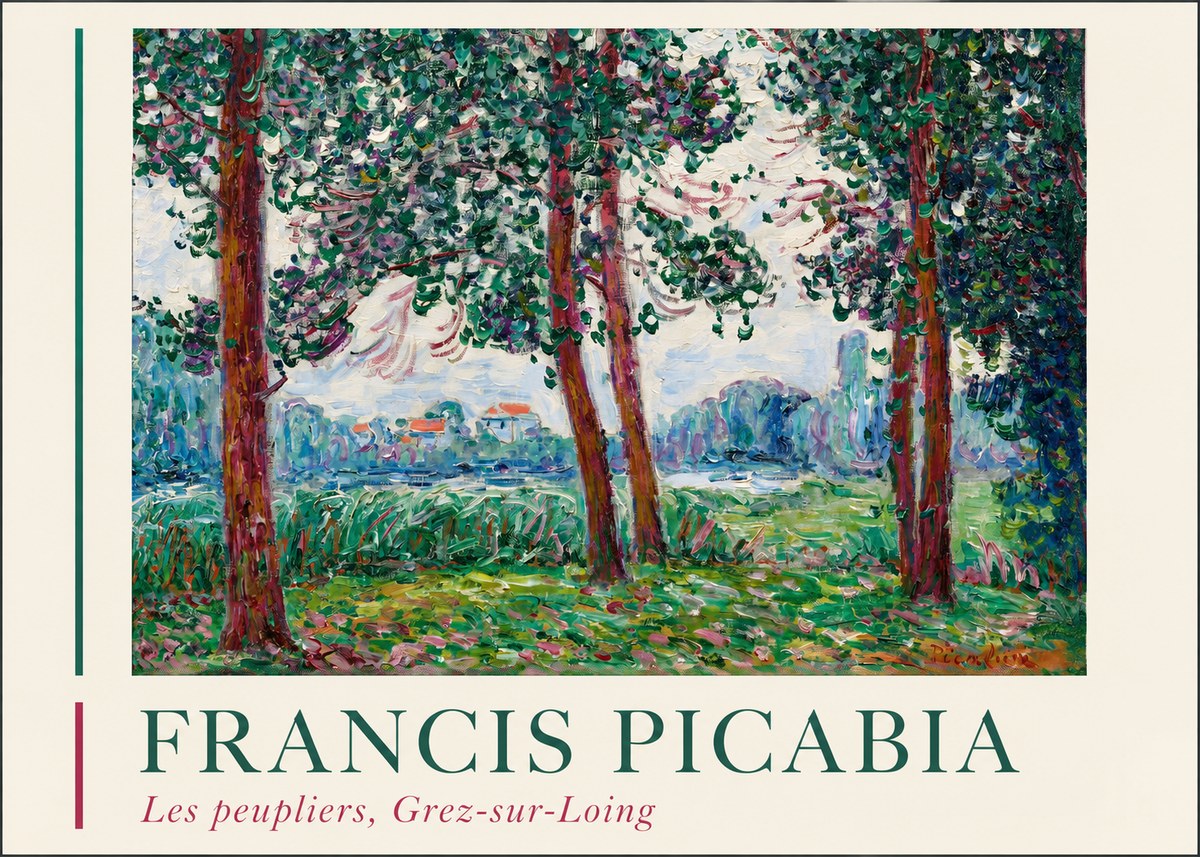 Francis Picabia Les Peupliers, Grez-sur-loing No2 - Affiche