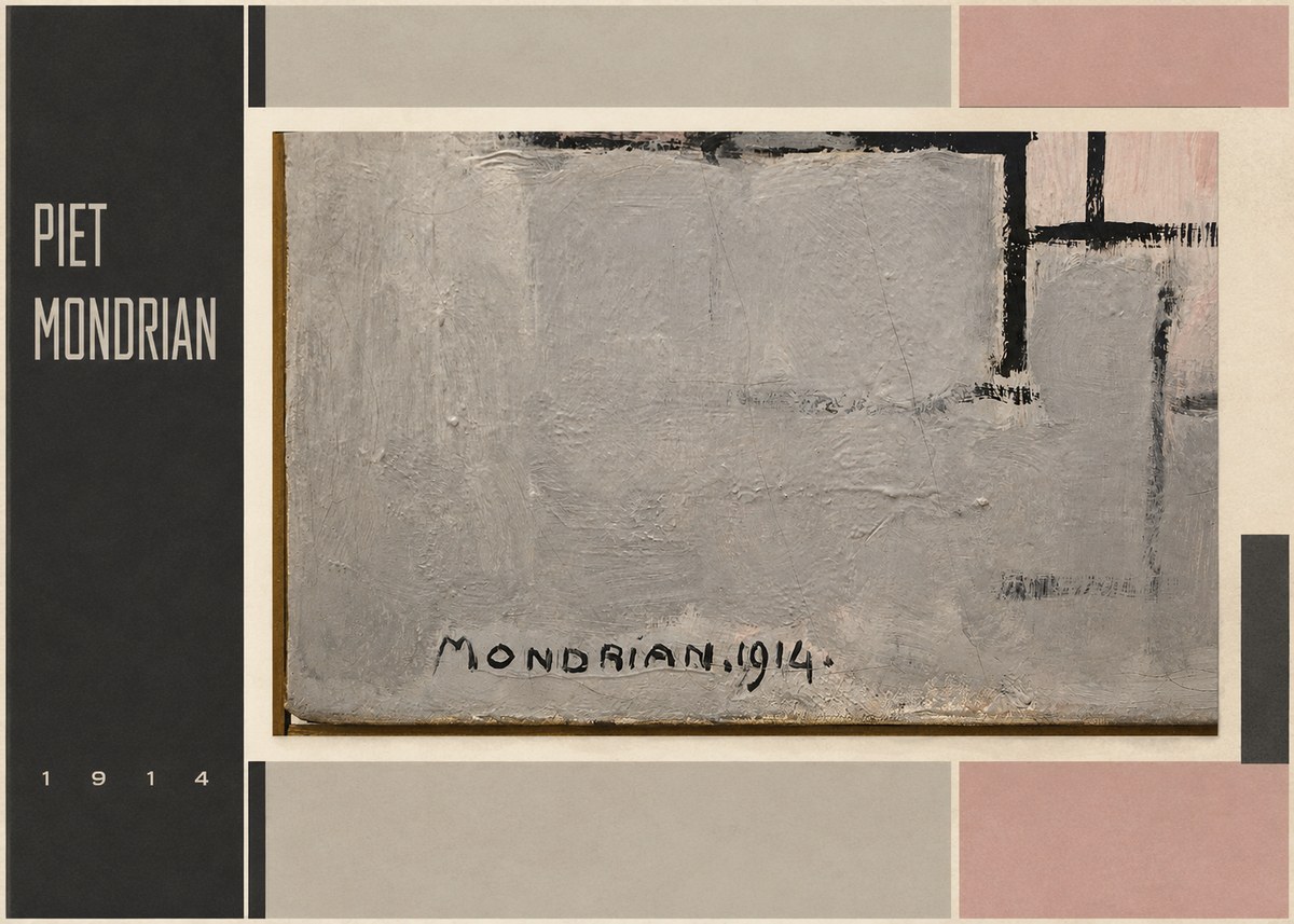 Piet Mondrian Composition 1914 No2 - Affiche