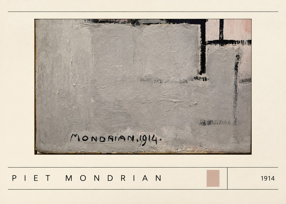 Piet Mondrian Composition 1914 No3 - Affiche