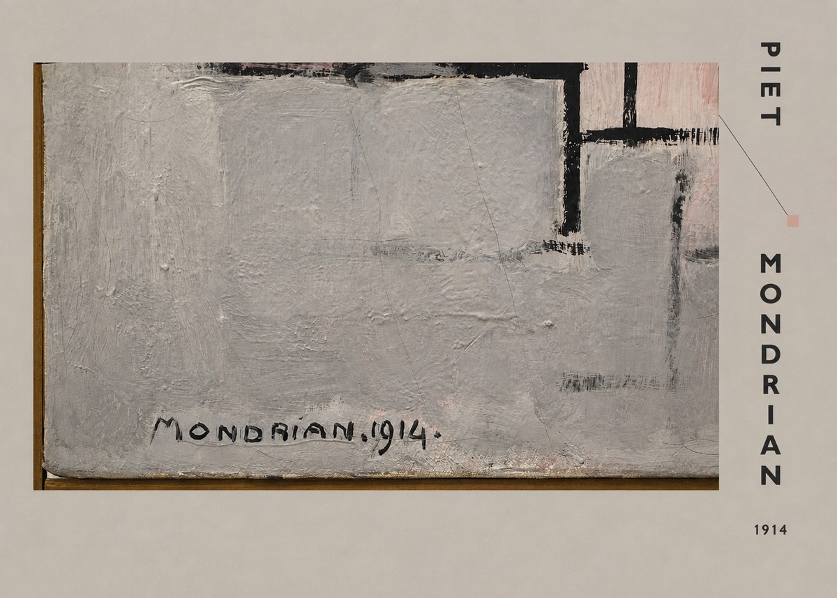Piet Mondrian Composition 1914 No4 - Affiche